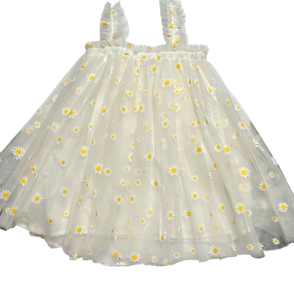 🌼 JadesClosets Ruffle Daisy Dress – Size 3–4T